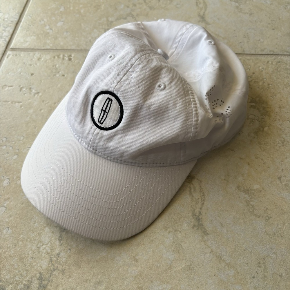 Kate Lord Ahead White LINCOLN Golf Car Driving Cap Ladies Cut Headwear SPF50